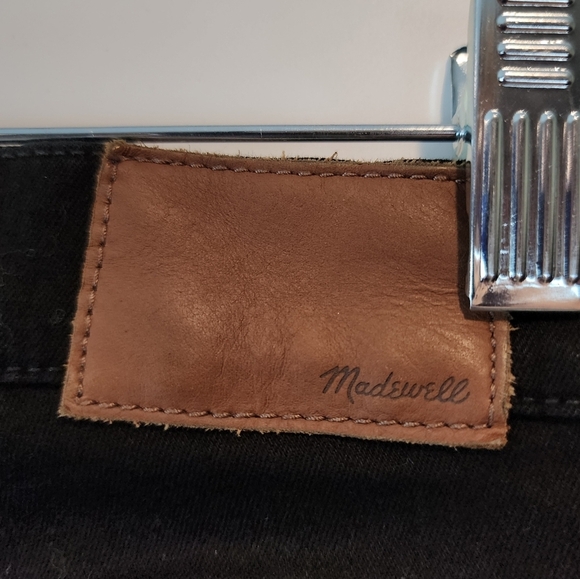 Madewell 10" High-Rise Skinny Jeans Gold Piping Metallic Tuxedo Stripe Denim 25 - Picture 4 of 13